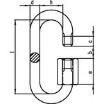 Kettenschnellverschluss Gr.6 Innen-H.45mm Öffnungs-W.7,5mm ZN - VPE: 100