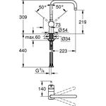 Grohe Einhand-Spültischbatterie MINTA 1/2Zoll U-Auslauf su-st