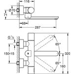 Grohe Infrarot-Elektronik EUROSMART CE m Mischeinricht. 6 V Bat 287mm chr