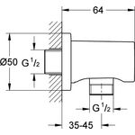 GROHE Wandanschlussbogen Rainshower 1/2" rd Ros wa sun