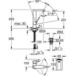 Grohe Einhand-Waschtischbatterie PLUS 1/2Zoll L-Size Digital-Display chr