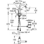 GROHE Einhand-Bidetbatterie Atrio supersteel