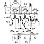 GROHE 5-Loch-Wannen-Kombination Atrio FMS supersteel