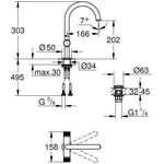 GROHE WT-Einlochbatt. Atrio Private C. 21138 L-Size Knopfbetät. cool sunrise