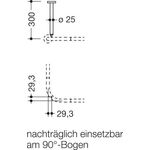 Hewi Deckenabhängung d= 2,5cm dunkelgr. Perlglim tiefmatt 300