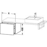 Duravit Konsolenunterschrank L-CUBE 400x320x547mm weiß supermatt