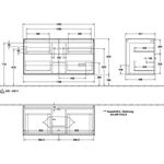 V&B Waschtischunterschrank FINION 1200x603x501mm AP Gl wh ma gls wh lacq.