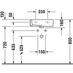 Duravit Handwaschbecken VERO m ÜL HLB 450x350mm 1 Hahnloch weiß WG