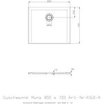 Hoesch Duschwanne MUNA 800x700x30mm weiß