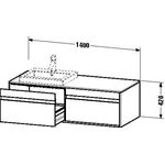 Duravit Waschtischunterbau KETHO 550x1400x426mm WT rechts weiß matt