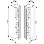 Keuco Hochschrank EDITION 11 350x1700x370mm Ans re trü sdm