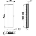 Keuco Spiegelschrank ROYAL MODULAR 2.0 Breite 350mm Höhe 1600mm Tiefe 120mm