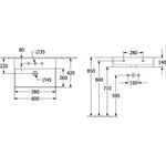 V&B Waschtisch MEMENTO 2.0 600x420mm m ÜL für 3-Loch Armatur we