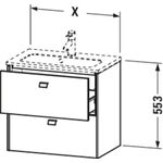 Duravit WT-Unterbau BRIOSO COMPACT Griffe Frontfarbe 553x620x389mm we matt