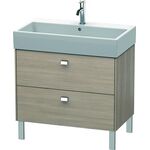 Duravit Waschtischunterbau BRIOSO Griffe chrom 570x784x459mm pine silver