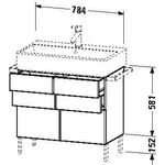 Duravit Waschtischunterbau VERO AIR 581x784x431mm lichtblau matt