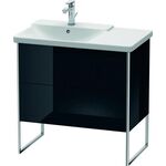 Duravit Waschtischunterbau XSQUARE Be links 805x810x473mm schwarz hochglanz