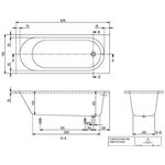 V&B Whirlpoolsystem O.NOVO m BW R-eck 1700x700 Tech. Pos 2 we