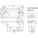 V&B Whirlpoolsystem OBERON m BW R-eck 1600x750 Tech. Pos 2 we