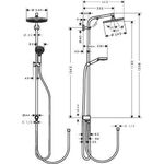 HG Showerpipe CROMETTA S 240 1JET RENO DN 15, EcoSmart 9 l/min chrom