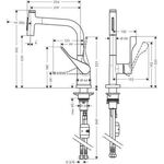 Einhebel-Spültischmischer AXOR CITTERIO DN 15, Ausziehbrause chrom