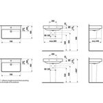 Laufen Waschtisch LAUFEN PRO S Spezialausf o ÜL 1 HL-Ausf. 700x465mm we