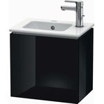 Duravit Waschtischunterbau L-CUBE 294x420x400mm Ans li schwarz hochglanz