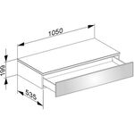 Keuco Sideboard EDITION 400 Hö 180mm 1050x199x535mm trü satiniert