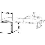 Duravit Konsolenunterschrank L-CUBE 400x420x477mm graphit matt