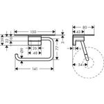 HG Papierrollenhalter AddStoris mit Ablage chrom