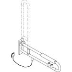 Hewi Stützklappgr. E-Ausführ. SERIE 801 Spül/FKT gelb Polster 850mm senfgelb