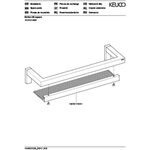 Keuco Duschablage EDITION 90 SQUARE vc/alu Breite 360mm