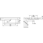 V&B Schrankwaschtisch SUBWAY 3.0 1300x470mm o ÜL ohne HL we C+