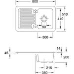 V&B Spüle CONDOR 45 800x510mm Exzent. stone