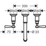 3-Loch Waschtischarmatur AXOR MONTREUX DN 15 UP f Wd-mon m Hebelgr Stain st opt