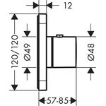 Fertigmontageset AXOR CITTERIO E Thermostat mattschwarz