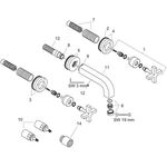 3-Loch Waschtischarmatur AXOR CITTERIO DN 15 UP m Al 162mm Kreuzgr. u Ros. bru