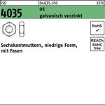 Sechskantmutter ISO 4035 niedrig Fasen M5 5 galv.verz. 1000 Stück - VPE: 1000