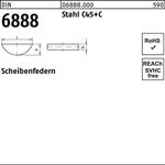 Scheibefeder DIN 6888 2,5x 3,7 Stahl C45+C 100 Stück - VPE: 100