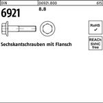 Sechskantschraube DIN 6921 Flansch M10x 25 8.8 200 Stück - VPE: 200