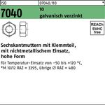 Sechskantmutter ISO 7040 Klemmteil M12 10 galv.verz. 100 Stück - VPE: 100