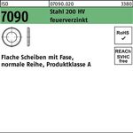 Unterlegscheibe ISO 7090 Fase 16 Stahl 200 HV feuerverz. 250 Stück - VPE: 250