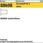 Isolierhülse R 88498 KORREX M6x 15 Polyamid 6 weiß 100 Stück DUBO - VPE: 100