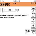 Hochleistungsanker R 88593 FH II 15/25 S A 4 20 Stück FISCHER - VPE: 20