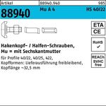 Hammerkopfschraube R 88940 40/22 6-ktmutter M16x 50 Mu A 4 10St. HALFEN - VPE: 10