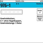 Gewindebolzen DIN 976 o.Kegelkuppen AM 16x 1000 A 5 1 Stück