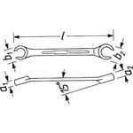 Doppelringschlüssel 612 19x22mm 222mm HAZET