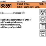 Langschaftdübel R 88551 SXRL 8x100 T Schr.Sta verz./Dübel-Nylon 50St. FISCHER - VPE: 50