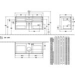 V&B Waschtischunterschrank COLLARO 120x54,8x50cm WT mttg m Bel Stone Oak