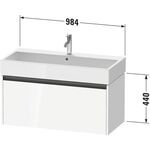 Duravit Waschtischunterbau Ketho.2 984x440x460mm weiß matt